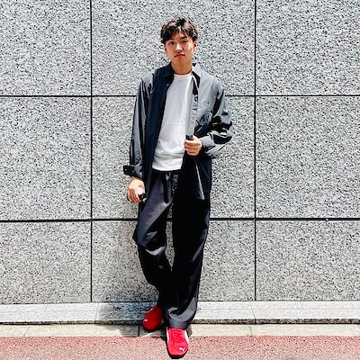 紳士 チンツ加工コットンワイドパンツ | 無印良品
